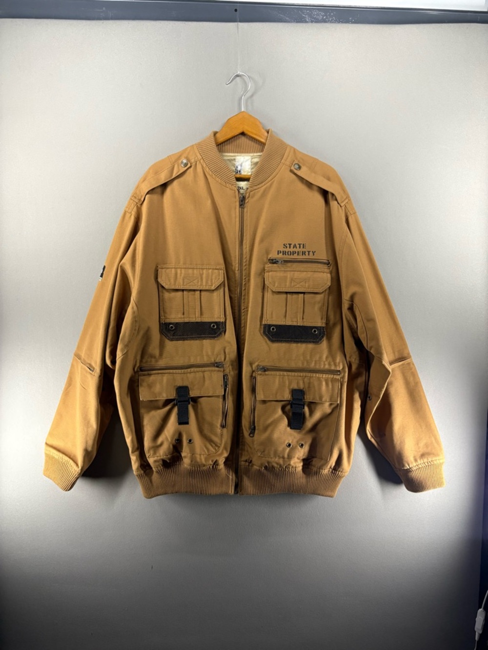 State Property Rocawear Men Retro Jacket Tactical Fishing Cotton Size 2XL Lined